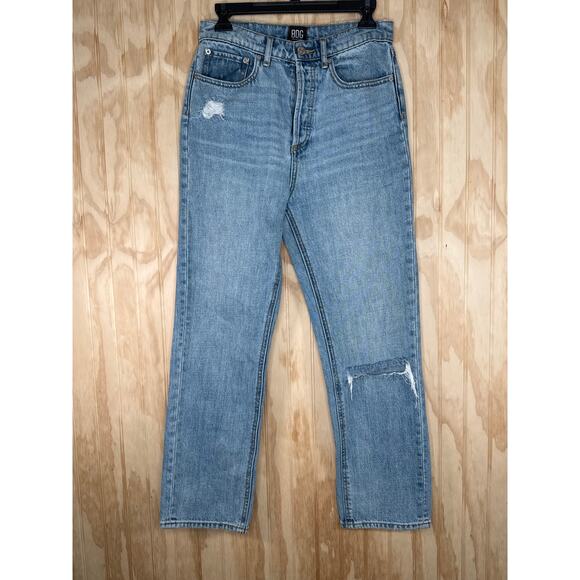 BDG Relaxed Straight Jeans Size 26 Distressed Button Fly High Rise - Picture 1 of 6